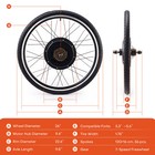 1000W/1500W Electric Bicycle Front/Rear Wheel   Tire E Bike Conversion Motor Kit