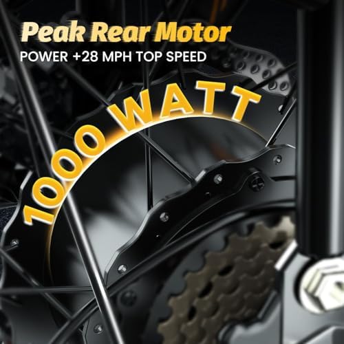 1000W Folding Electric Bike 48V 20AH Removable Battery EBike 30 MPH 80 Miles Max Range Electric Bike for Adults  20 Fat TireFoldable ebike  Adult Electric Bicycles