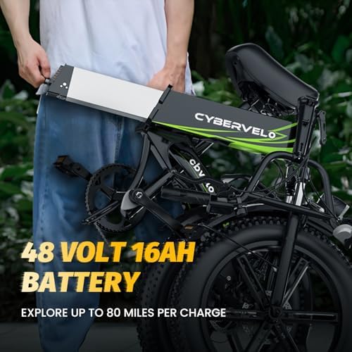 1000W Folding Electric Bike 48V 20AH Removable Battery EBike 30 MPH 80 Miles Max Range Electric Bike for Adults  20 Fat TireFoldable ebike  Adult Electric Bicycles