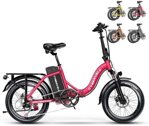 1000W Folding Electric Bike  48V 20 8AH Large Removable Battery E Bike  30 MPH  80 Miles Max Range  20 Fat Tire Electric Bike for Adults  Adult Electric Bicycles for Commute