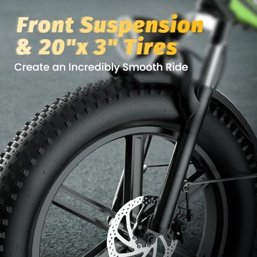 1000W Folding Electric Bike 48V 20AH Removable Battery EBike 30 MPH 80 Miles Max Range Electric Bike for Adults  20 Fat TireFoldable ebike  Adult Electric Bicycles