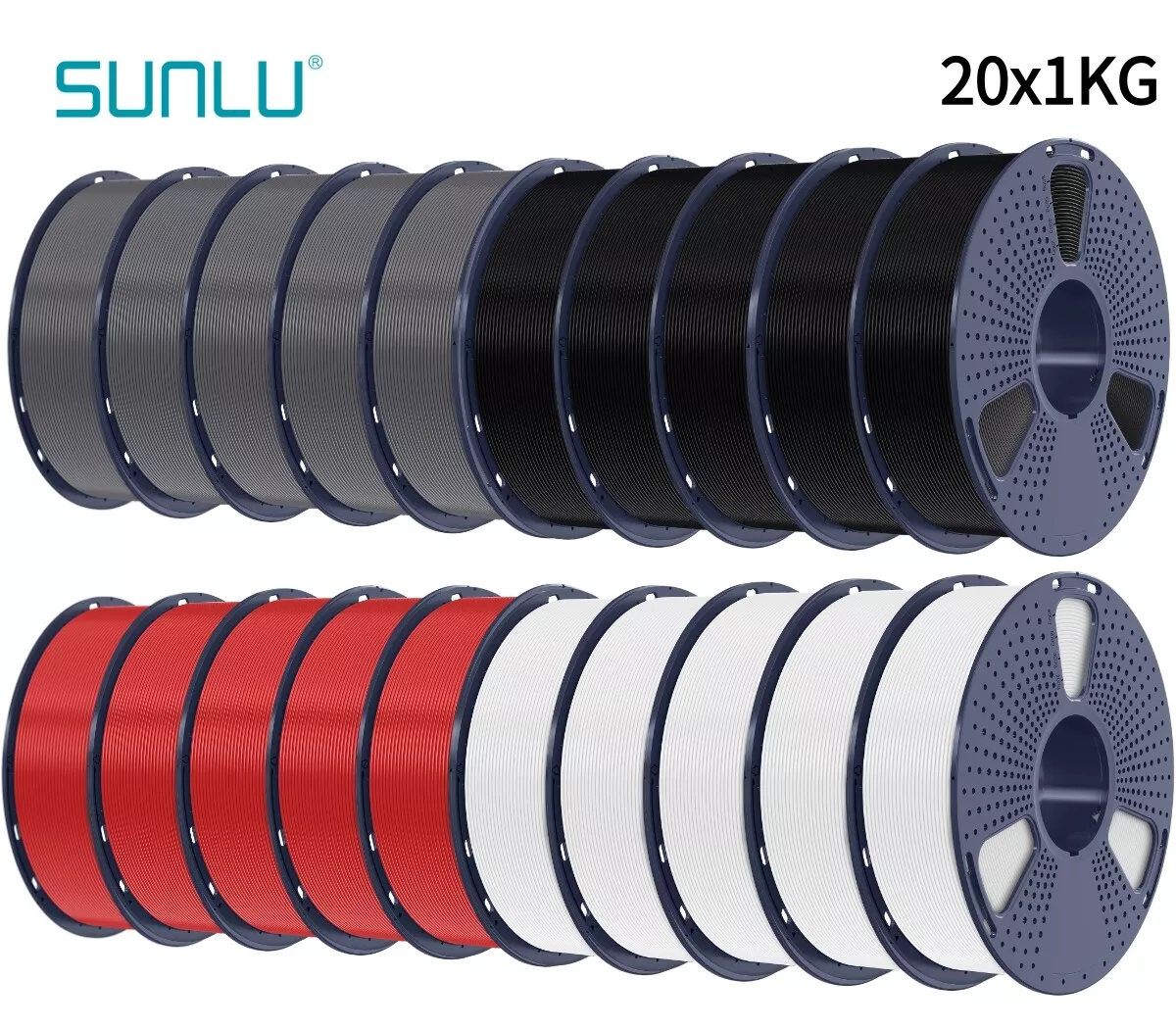 10KG/20KG SUNLU ASA PETG PLA PLA 2 0 PLA Matte PLA Meta SILK ABS EABS Filament