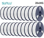 10KG/20KG SUNLU ASA PETG PLA PLA 2 0 PLA Matte PLA Meta SILK ABS EABS Filament