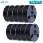 10KG/20KG SUNLU ASA PETG PLA PLA 2 0 PLA Matte PLA Meta SILK ABS EABS Filament