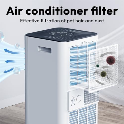 10 000 BTU Portable Air Conditioners  Portable AC With Remote for Room to 450 sq ft 3 in 1 Air Conditioner With Dehumidification/Air Circulation/Timer And Window Kit