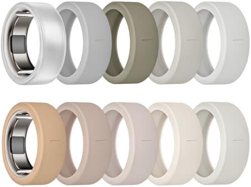 10 Pack Ring Cover Compatible with Oura Ring Gen 4/Ceramic  Oura Ring Gen 3  Anti Scratch Elastic Silicone Oura Ring Protector Case for Men Women Working Out Gym  10Collors 4  S  6/7/8/9/10