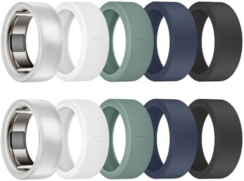 10 Pack Ring Cover Compatible with Oura Ring Gen 4/Ceramic  Oura Ring Gen 3  Anti Scratch Elastic Silicone Oura Ring Protector Case for Men Women Working Out Gym  10Collors 4  S  6/7/8/9/10
