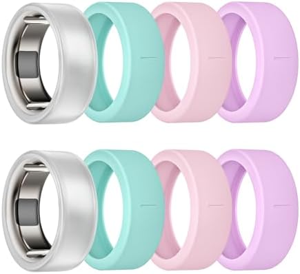 10 Pack Ring Cover Compatible with Oura Ring Gen 4/Ceramic  Oura Ring Gen 3  Anti Scratch Elastic Silicone Oura Ring Protector Case for Men Women Working Out Gym  10Collors 4  S  6/7/8/9/10