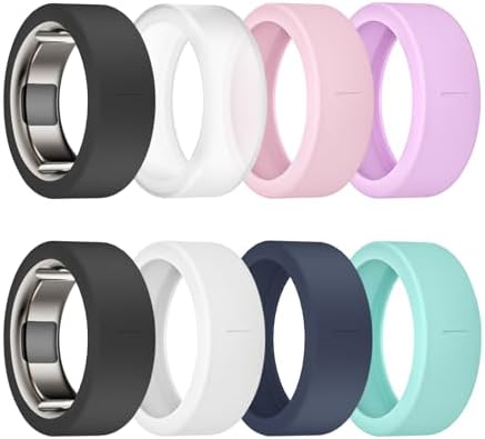 10 Pack Ring Cover Compatible with Oura Ring Gen 4/Ceramic  Oura Ring Gen 3  Anti Scratch Elastic Silicone Oura Ring Protector Case for Men Women Working Out Gym  10Collors 4  S  6/7/8/9/10