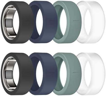 10 Pack Ring Cover Compatible with Oura Ring Gen 4/Ceramic  Oura Ring Gen 3  Anti Scratch Elastic Silicone Oura Ring Protector Case for Men Women Working Out Gym  10Collors 4  S  6/7/8/9/10