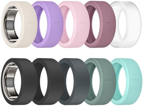 10 Pack Ring Cover Compatible with Oura Ring Gen 4/Ceramic  Oura Ring Gen 3  Anti Scratch Elastic Silicone Oura Ring Protector Case for Men Women Working Out Gym  10Collors 4  S  6/7/8/9/10