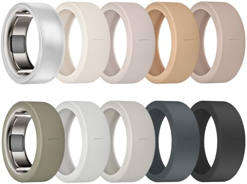 10 Pack Ring Cover Compatible with Oura Ring Gen 4/Ceramic  Oura Ring Gen 3  Anti Scratch Elastic Silicone Oura Ring Protector Case for Men Women Working Out Gym  10Collors 4  S  6/7/8/9/10