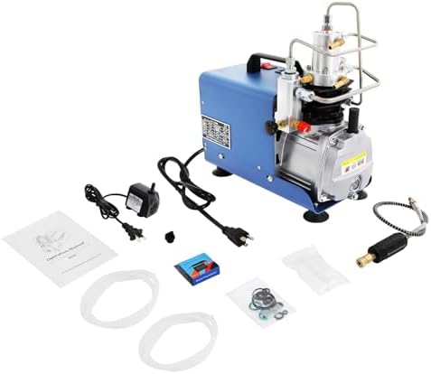 110V 30MPA Electric Air Compressor Pump  110V 300Bar 4500PSI High Pressure Two stage Compression Separator YONG HENG Auto Shut Air Pump for Cars  Motorbike  Electric Vehicles