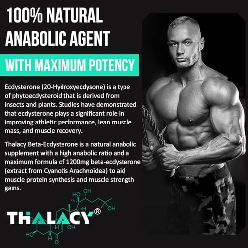 1200MG Beta Ecdysterone Supplement  98  Maximum Purity Ecdysterone Supplements for Lean Muscle Mass  Athletic Performance & Strength  120 Capsules