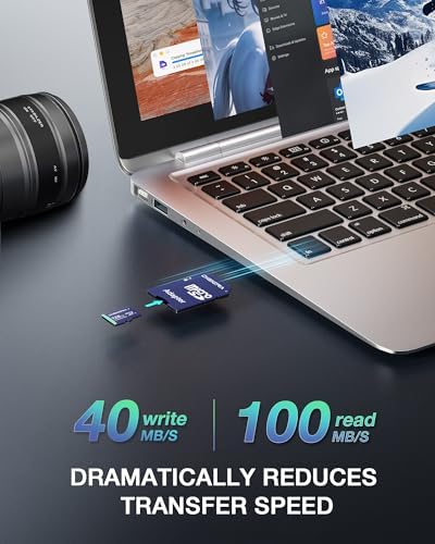 128GB CT100 microSDXC UHS I Memory Card with Adapter   up to 100MB/s  C10  U3  V30  4K UHD  A2  Micro SD Card for Smartphones  Tablets  Cameras  Gaming Consoles  and Drones  1 Pack 