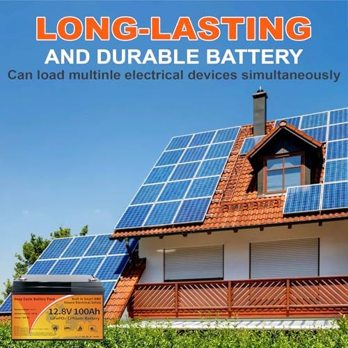 12V 100Ah LiFePO4 Lithium Battery  15000  Deep Cycles & 10 Year Lifespan Lithium Iron Phosphate Battery  Low Temp Protection & Built in BMS Rechargeable for Solar System  Home Energy  RV  Marine