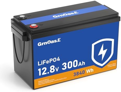 12V 300Ah LiFePO4 Lithium Battery  Built in 150A BMS  3840Wh Rechargeable Batteries  Up to 15000 Deep Cycles  Low Temp Protection Lithium Iron Phosphate Battery for RV  Camping  Marine  Off grid