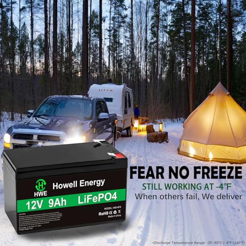 Batería de litio de 12 V 9 Ah, batería recargable LiFePO4 de ciclos profundos más de 4000 ciclos, 15 A, reemplazo BMS para UPS, sistema de alarma, buscador de peces, iluminación, ruedas