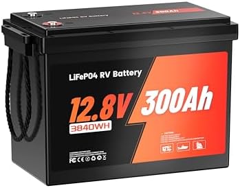 12 8V 300Ah LiFePO4 Battery  Rechargeable Lithium Batteries  UP to 4000  Deep Cycles  Grade A Lithium Iron Phosphate Cells  for Golf carts  Trolling Motor  Boat  Rv  Solar  Off Grid