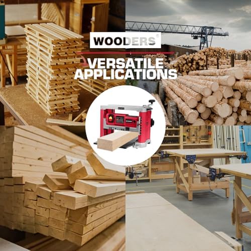 13 inch Benchtop Wood Planer  15Amp  1800W  10000RPM  All Copper Motor  Includes 2 Extra Planer Blades  Dual Blade  Overload Protection  Height Indicator  for Hard & Soft Wood working