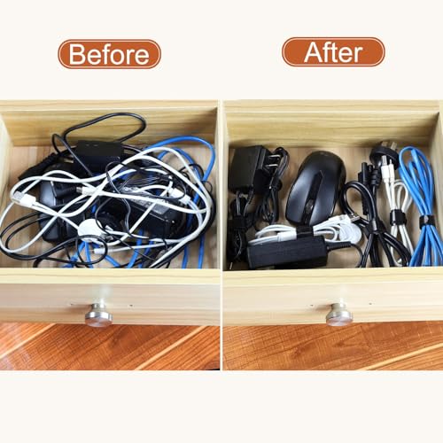 150PCS 8 Inch Cable Ties Reusable Multi Purpose Wire Ties Cord Organizer Adjustable Cable Management 5 Colors
