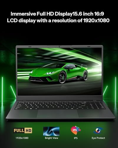 15 6 Inch Laptop with Pentium Gold 6500Y Up to 3 4GHz   8GB RAM 256GB SSD 1080P Full HD  USB C WiFi 5 BT5 0 Gray Computer Laptops for School  Business