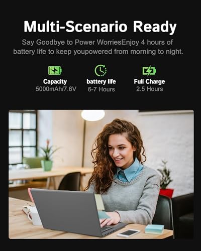 15 6 Inch Laptop with Pentium Gold 6500Y Up to 3 4GHz   8GB RAM 256GB SSD 1080P Full HD  USB C WiFi 5 BT5 0 Gray Computer Laptops for School  Business