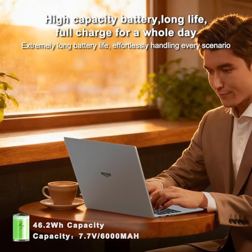 15 6 Inch Laptops Gold 6500Y Processor  Up to 3 4GHz  16GB RAM 256GB SSD 1080P FHD IPS Display Computer with Fingerprint Recognition Type C WiFi5  USB3 0  BT5 2 Webcam  HDMI  for Business and Students