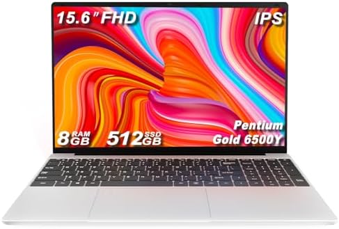 15 6 Inch Laptops Gold 6500Y Processor  Up to 3 4GHz  16GB RAM 256GB SSD 1080P FHD IPS Display Computer with Fingerprint Recognition Type C WiFi5  USB3 0  BT5 2 Webcam  HDMI  for Business and Students