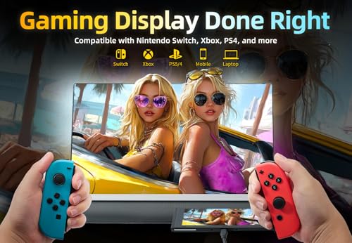 15 6 Portable Monitor for Laptop   Ultra Thin 1080P FHD 93  Screen Ratio 120  sRGB Wide Color HDR USB C HDMI Display Gaming Monitor with Smart Cover & Stand for PC MAC Phone PS4/5 Xbox Switch