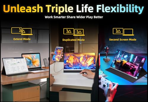 15 6 Portable Monitor for Laptop   Ultra Thin 1080P FHD 93  Screen Ratio 120  sRGB Wide Color HDR USB C HDMI Display Gaming Monitor with Smart Cover & Stand for PC MAC Phone PS4/5 Xbox Switch