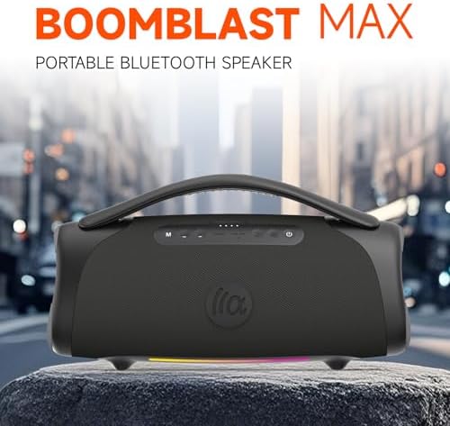 160W Bluetooth Speaker  180W Peak Loud Stereo Sound  12H Playtime  Punchy Bass  IPX7 Waterproof  RGB Lights  BT5 3  for Outdoor Party Camping Beach