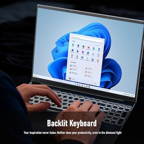 16 FHD IPS Laptop Computer   16GB RAM 512GB SSD  Pentium N100 Beat to i3 1115G4  4 Cores Up to 3 4GHz   Backlit Keyboard  Fingerprint Reader  Win 11  Wi Fi 5  BT5  Numpad  Silver