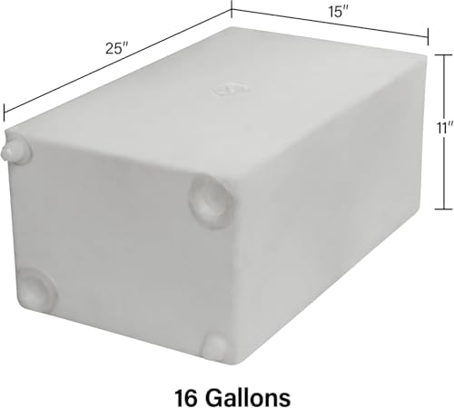 16 Gallon RV Fresh Water Tank  Potable Water Storage Tank for Drinking  Cooking  Cleaning  Showering  for Campers  Trailers  Motorhomes  RVs  Cube Shape  25 x 15 x 11  WT 5545