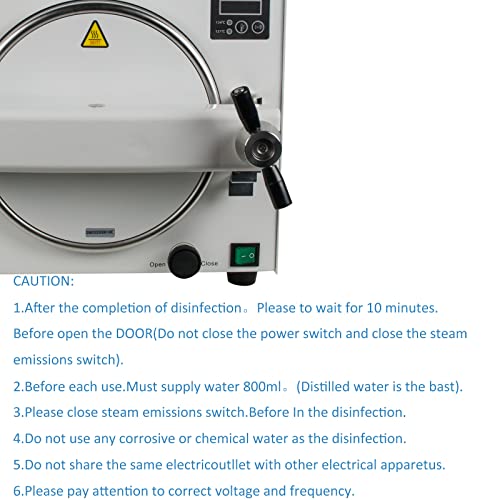 18L 900W Stainless Steel #304 Autoclave Steam Sterilizer Lab Equipment High Temperature Steam Equipment 110V