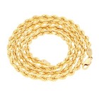 Cadena de oro amarillo de 18k con corte de diamante, de 2 mm a 5 mm, para hombre y mujer, de 16" a 28".