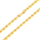 Cadena de oro amarillo de 18k con corte de diamante, de 2 mm a 5 mm, para hombre y mujer, de 16" a 28".