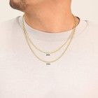 Cadena de oro amarillo de 18k con corte de diamante, de 2 mm a 5 mm, para hombre y mujer, de 16" a 28".