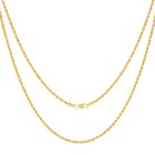 Cadena de oro amarillo de 18k con corte de diamante, de 2 mm a 5 mm, para hombre y mujer, de 16" a 28".