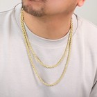 Cadena de oro amarillo de 18k con corte de diamante, de 2 mm a 5 mm, para hombre y mujer, de 16" a 28".