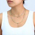 Cadena de oro amarillo de 18k con corte de diamante, de 2 mm a 5 mm, para hombre y mujer, de 16" a 28".