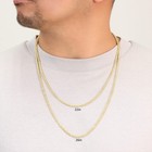 Cadena de oro amarillo de 18k con corte de diamante, de 2 mm a 5 mm, para hombre y mujer, de 16" a 28".