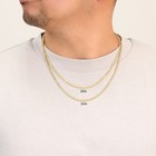 Cadena de oro amarillo de 18k con corte de diamante, de 2 mm a 5 mm, para hombre y mujer, de 16" a 28".