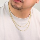 Cadena de oro amarillo de 18k con corte de diamante, de 2 mm a 5 mm, para hombre y mujer, de 16" a 28".