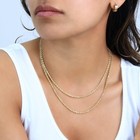Cadena de oro amarillo de 18k con corte de diamante, de 2 mm a 5 mm, para hombre y mujer, de 16" a 28".