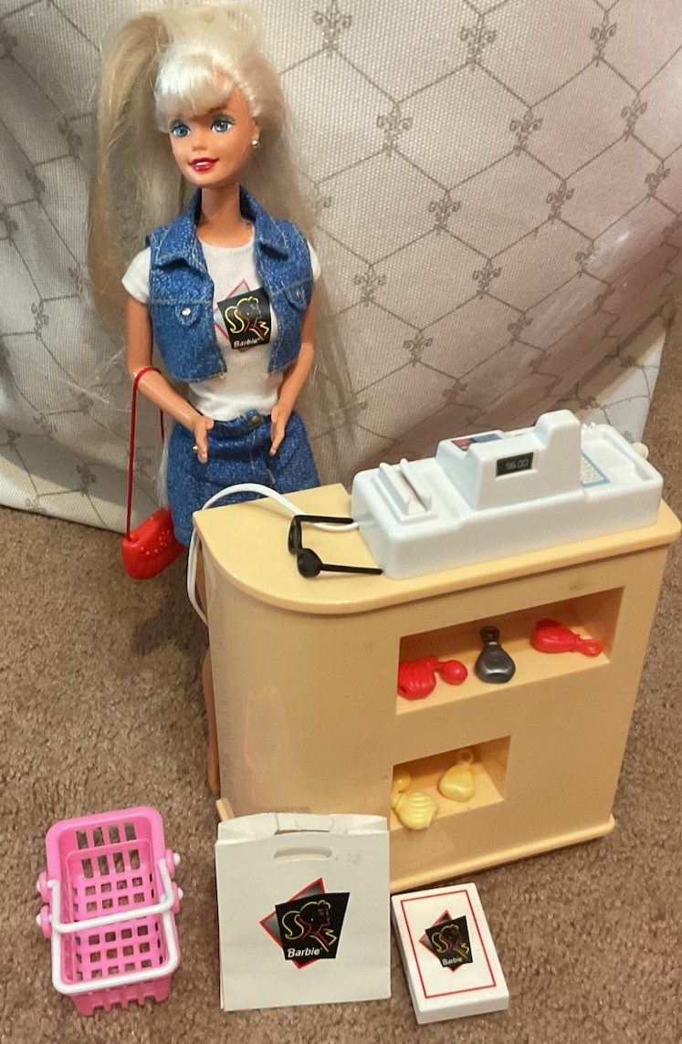 1997 Vintage Barbie Mattel Cool Shoppin  Shopping Barbie Doll W/ Register