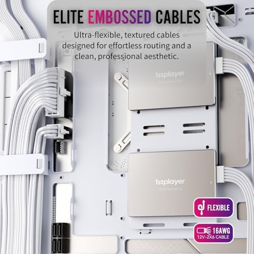 1STPLAYER NDGP 750W 80 Plus Gold Certified Full Modular Power Supply ATX 3 1 & PCIe 5 1  Japanese Electrolytic 105 C Capacitors 0 RPM Mode with 120mm FDB Fan  10 Year Warranty  White