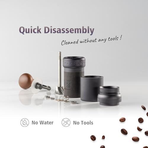 1Zpresso K Ultra Manual Coffee Grinder Iron Gray with Carrying Case  Assembly Consistency Grind Stainless Steel Conical Burr  Foldable Handle  Numerical External Adjustable Setting  All Round Grinder