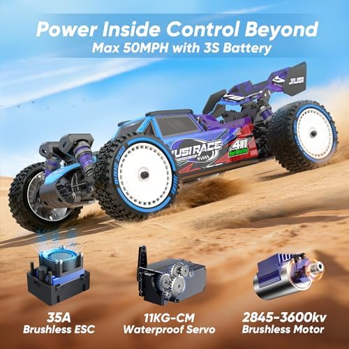 1 12 Brushless RC Cars Fast 50 mph Hobby Electric Off Road Buggy 4WD Racing RC Truck with 3S Batteries 25W Fast Charging RTR 4X4 Remote Control Cars