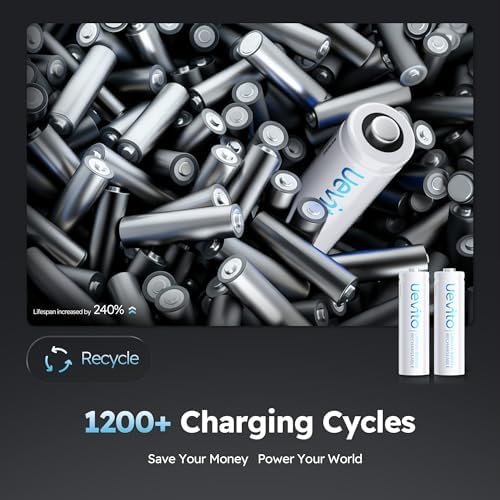 1 5V Rechargeable AA Batteries Lithium with Charger  3600mWh High Capacity Double A Battery  8 Pack